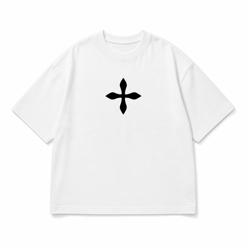 Mingstreet ASC launch still-life | SMFK | Cross Graphic 100 Cotton T Shirt | White | crumple_regen_confirmed_2026-06-25