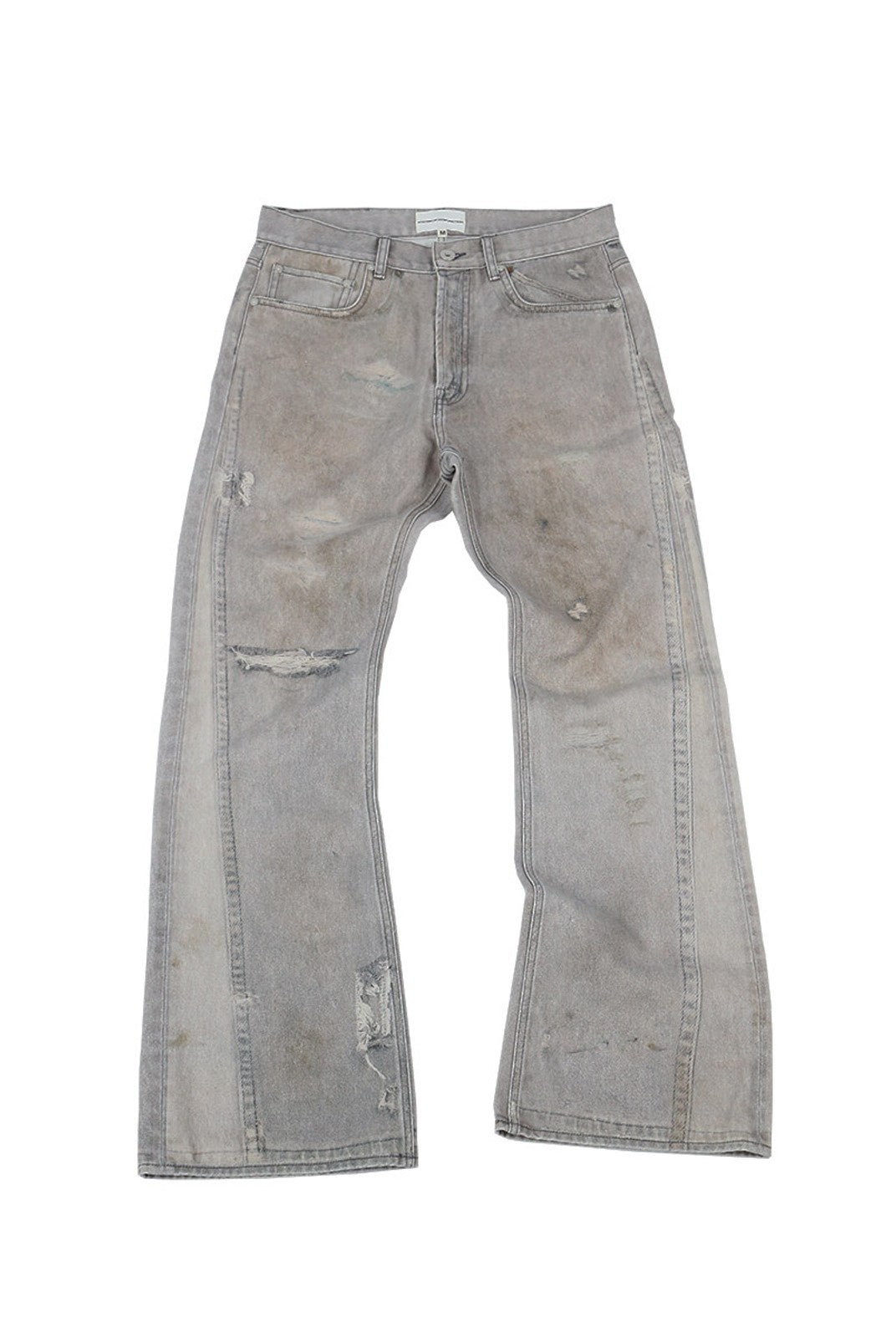 SOD Digital Stain Micro Flare Jeans in Gray