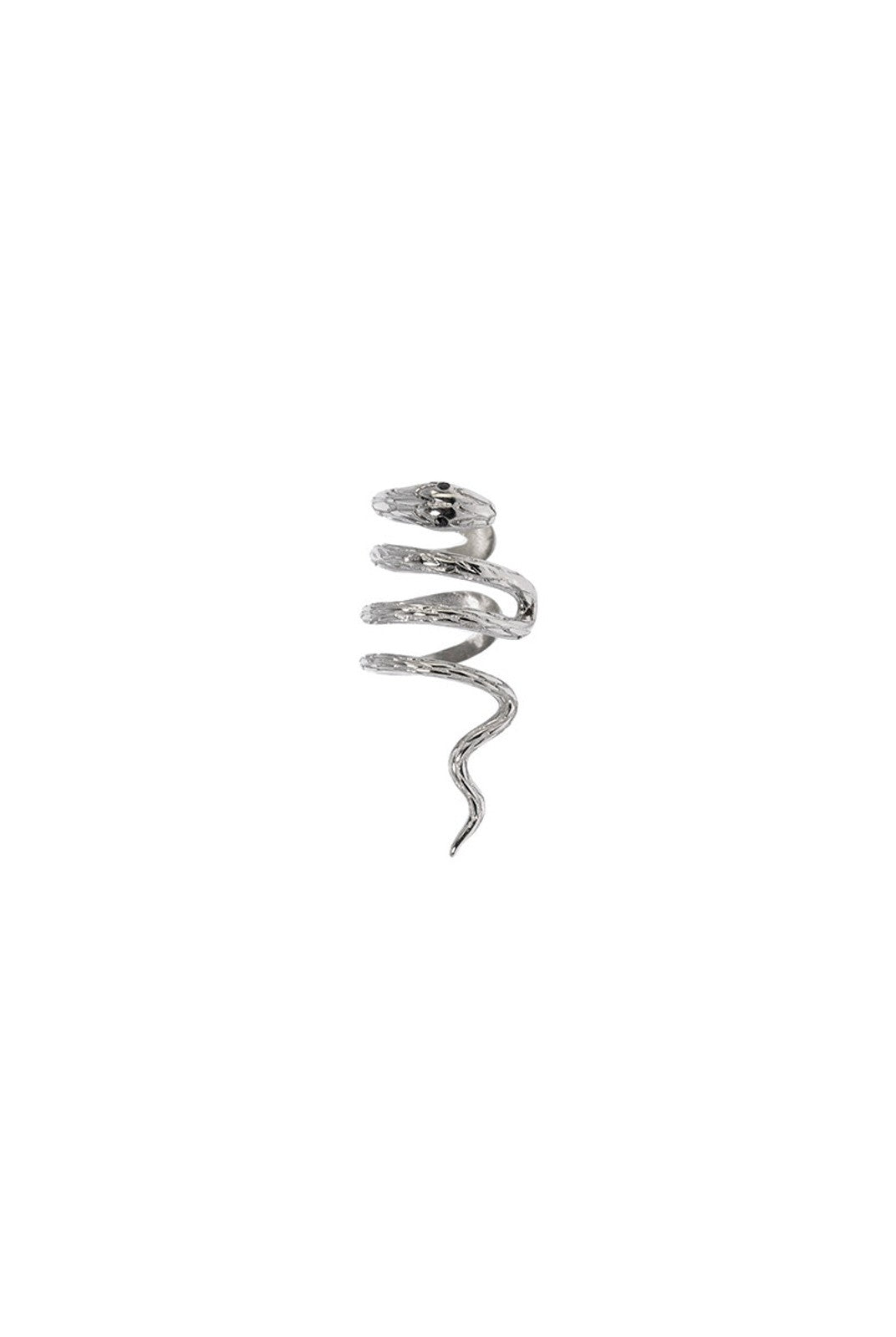 BLACKHEAD Snake Shape Ear Cuff in Silver