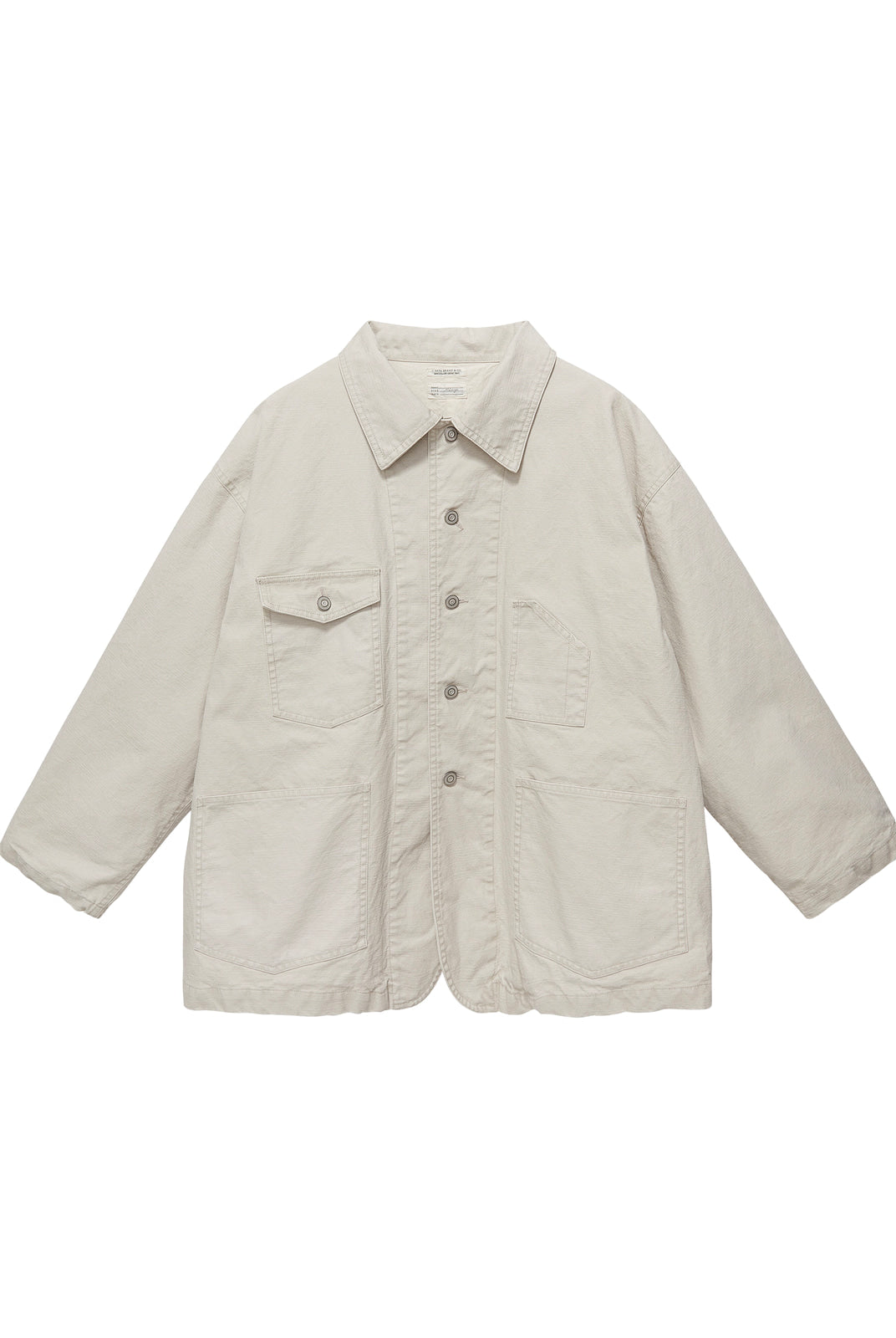 USAGE Washed Heavyweight Cotton Chore Jacket in Beige