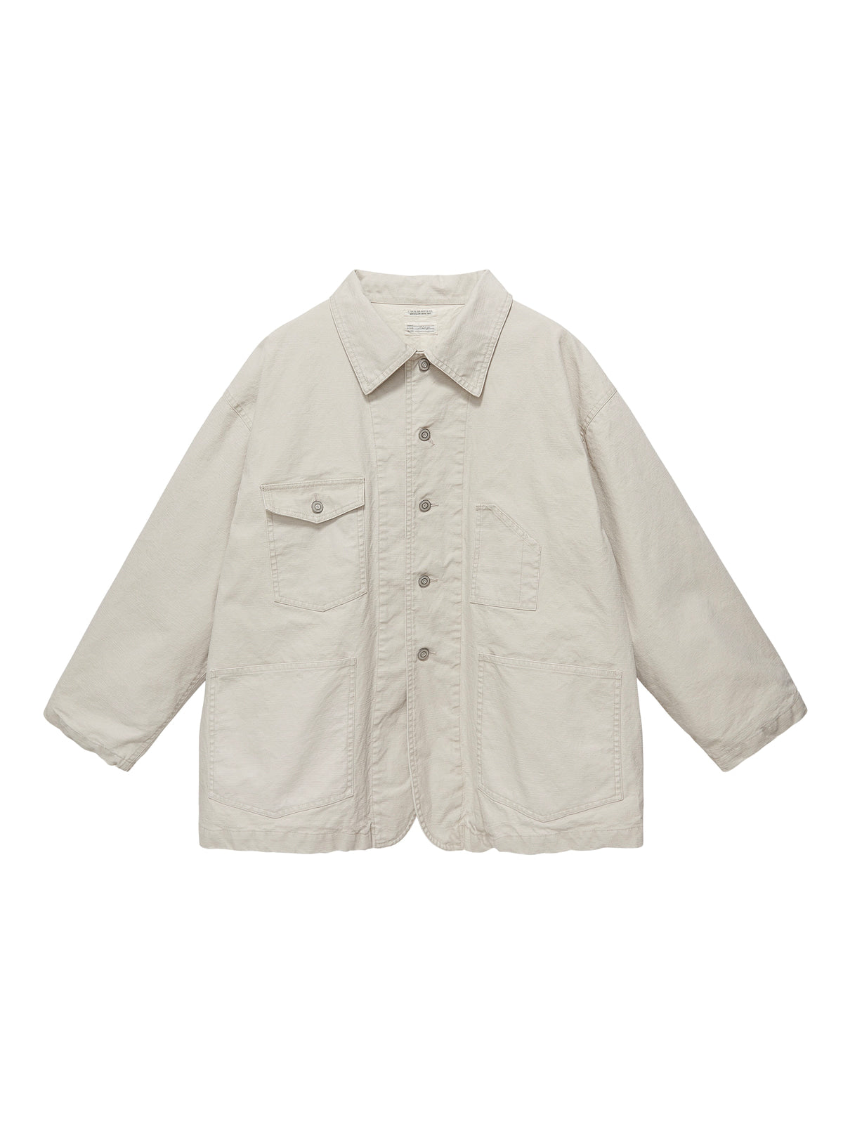 USAGE Washed Heavyweight Cotton Chore Jacket in Beige