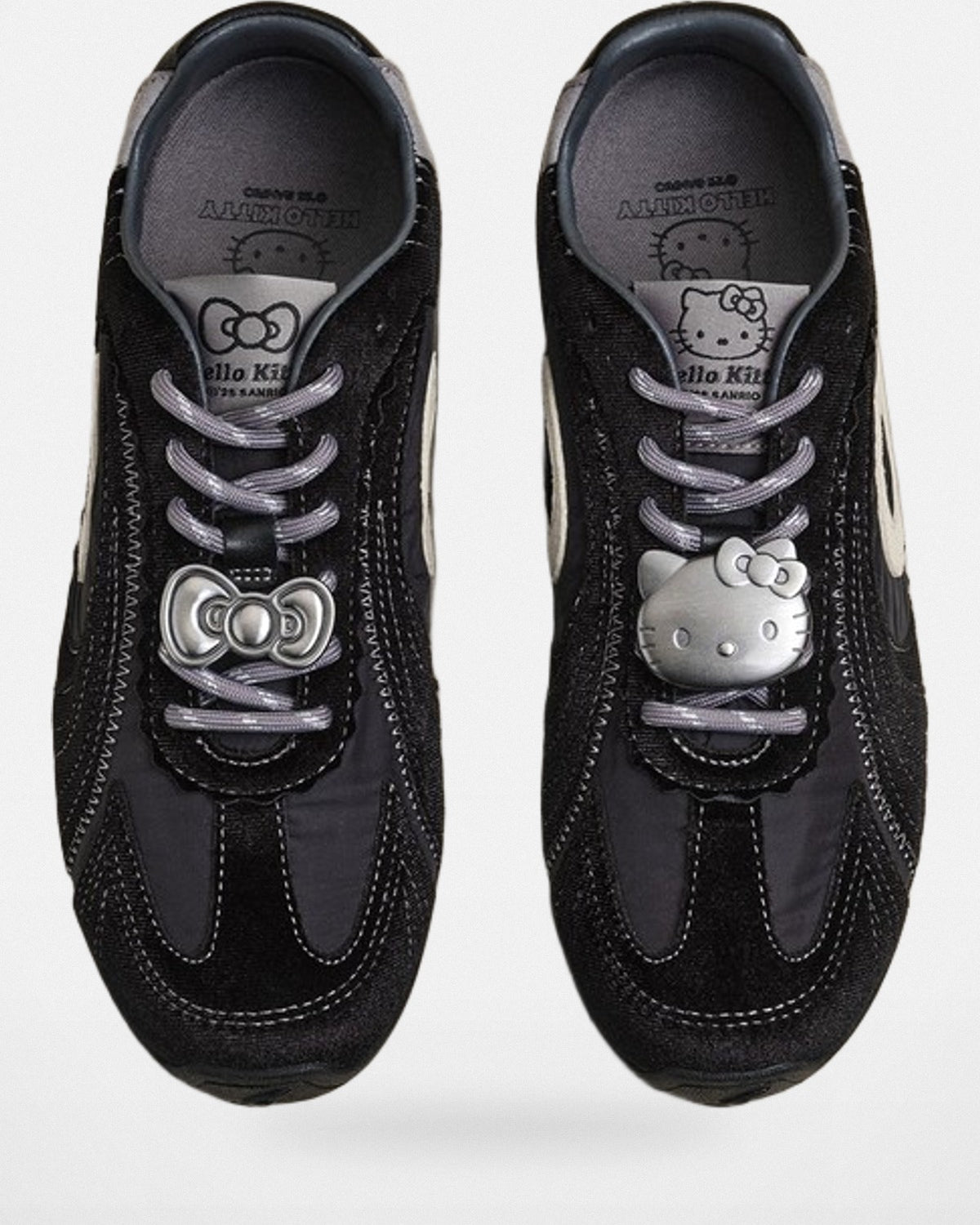 OLDORDER Hello Kitty Velvet GAT Sneakers in Black