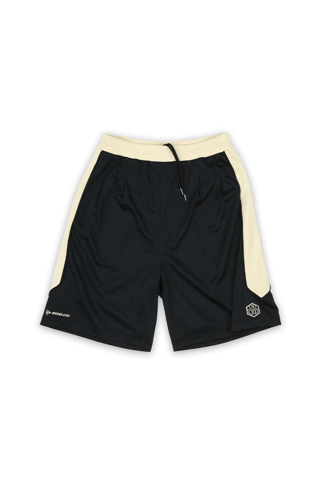 SOD Contrast Panel Mesh Shorts in Black