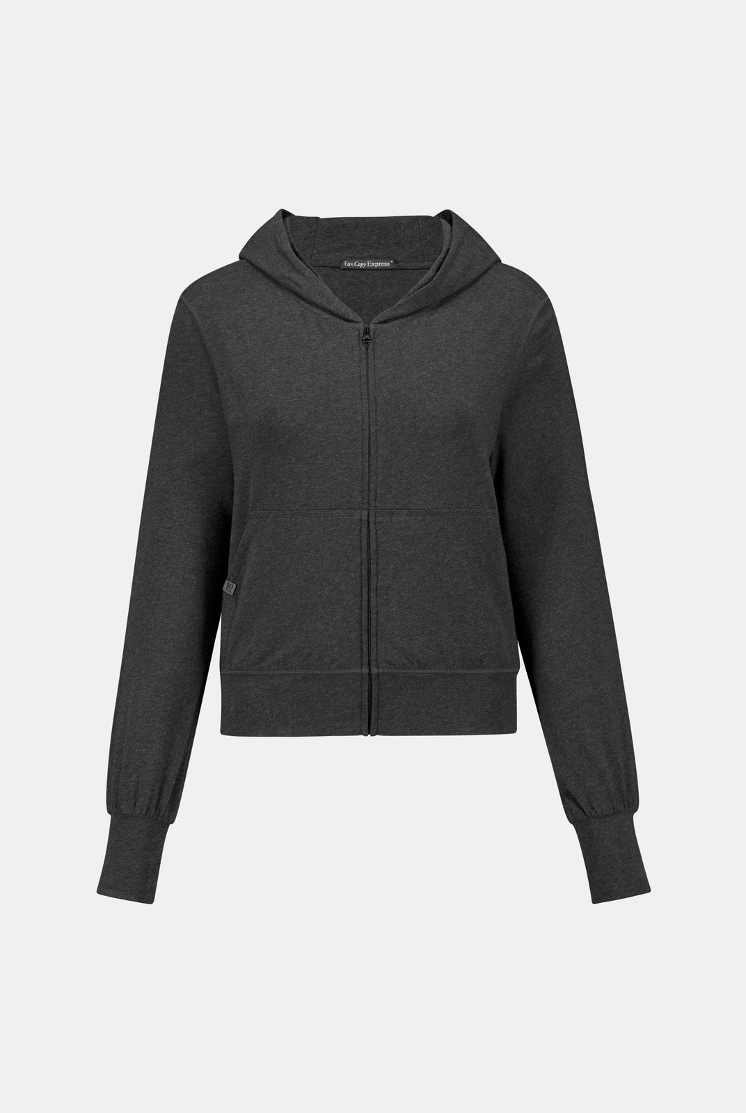 FaxCopyExpress Soft Cotton Blend Zip Up Hoodie in Gray
