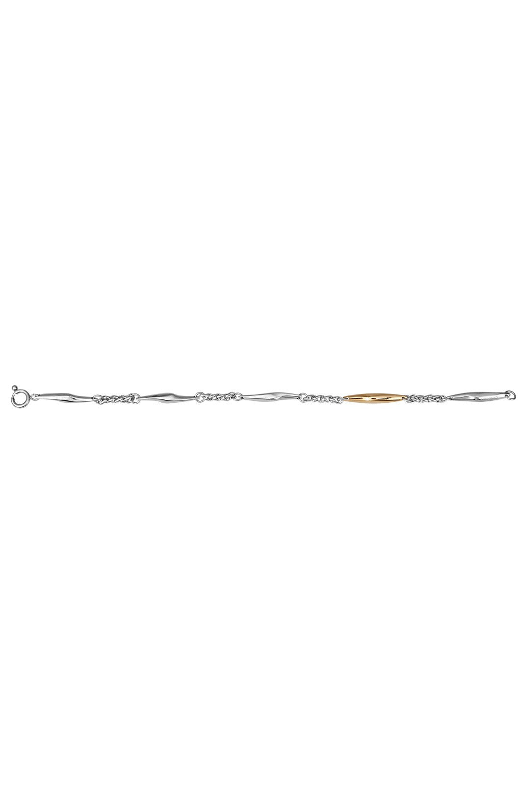 BLACKHEAD Two Tone Spliced Lightning Bracelet in Gold