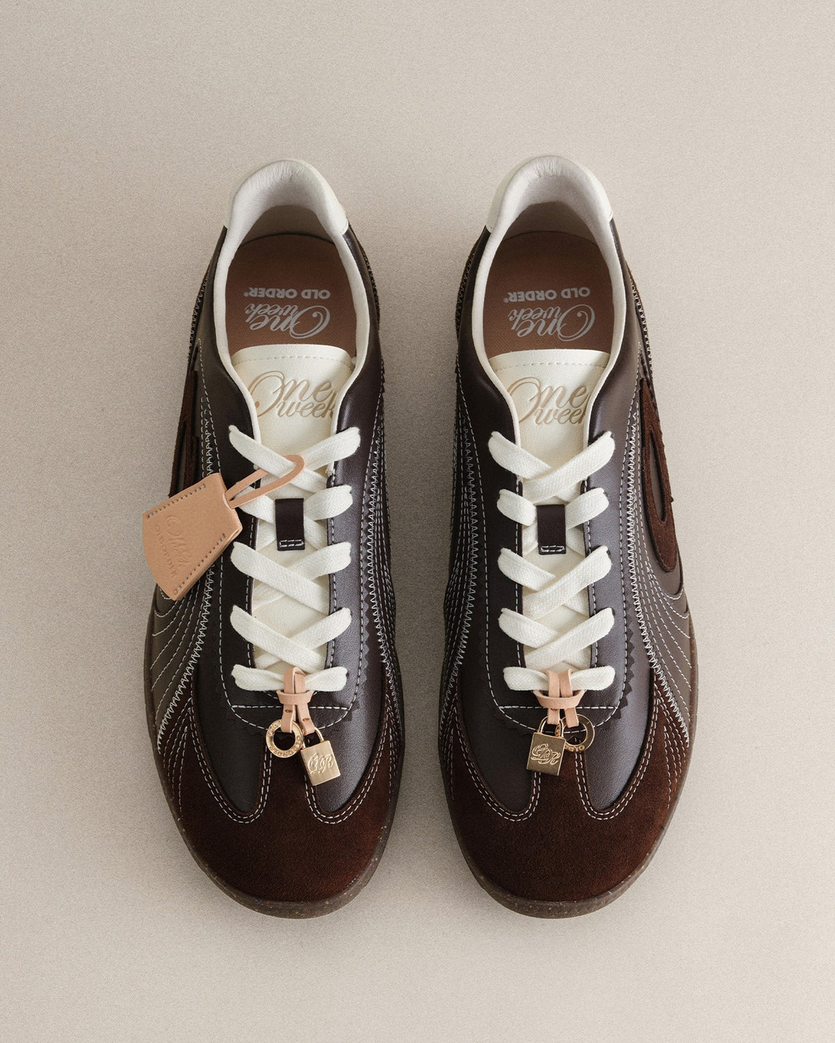 OLDORDER Dark Brown German Army Trainers in Brown
