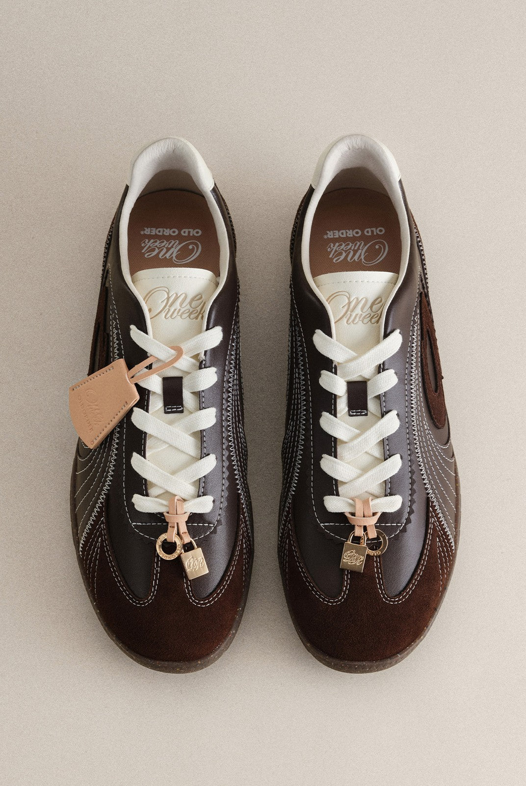 OLDORDER Dark Brown German Army Trainers in Brown