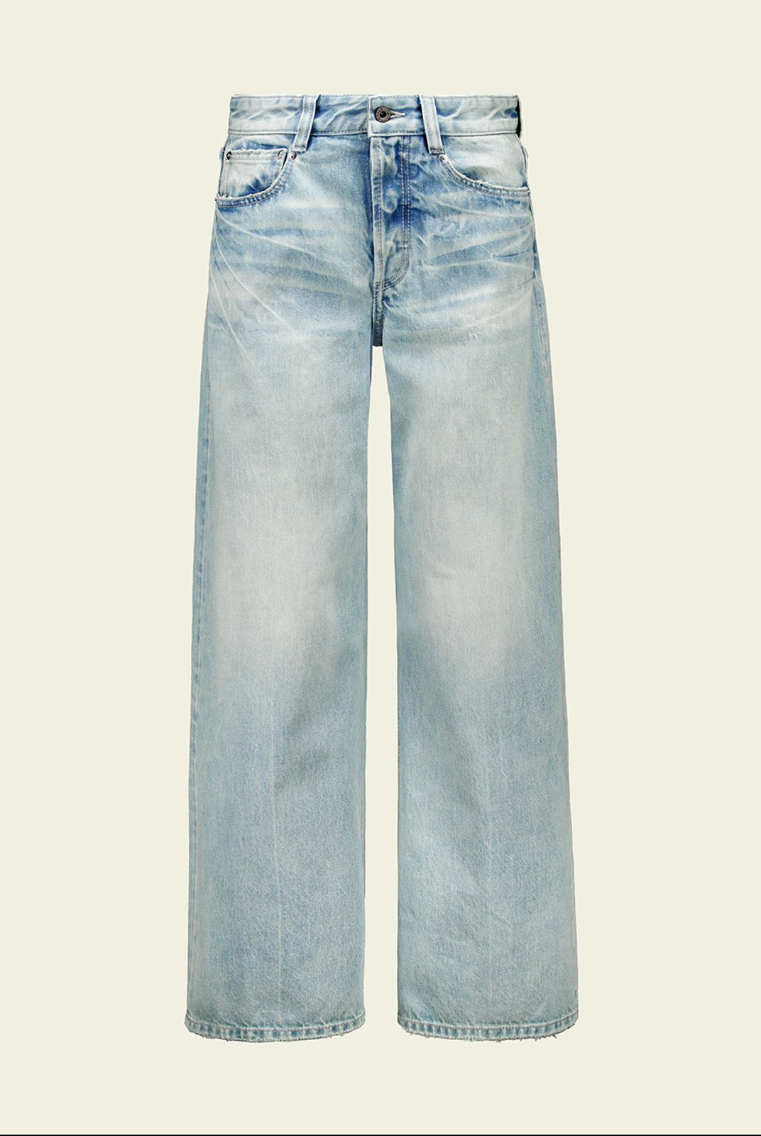FaxCopyExpress Washed Cotton Gardener Jeans in Blue