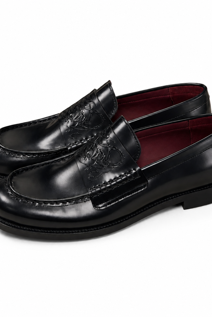 Mingstreet ASC launch still-life | JCAESAR STUDIO | Matte Cowhide Leather Loafers | Black | background_redo_2026-06-21