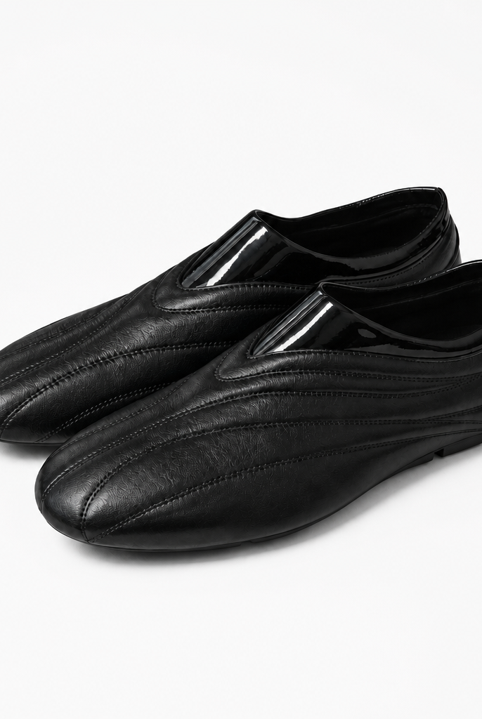 Mingstreet ASC launch still-life | JCAESAR STUDIO | Quilted Calfskin Racing Sneakers | Black | background_redo_2026-06-21