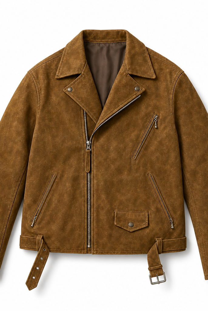 Mingstreet ASC launch still-life | USAGE | Distressed Faux Suede Moto Jacket | Brown | background_redo_2026-06-21