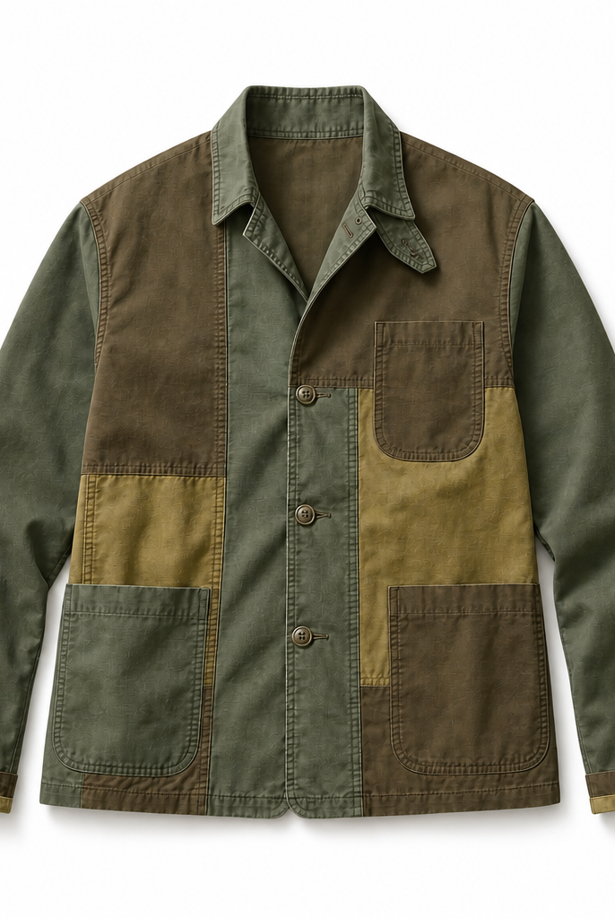 Mingstreet ASC launch still-life | USAGE | Cotton Ripstop Patchwork Blazer | Green | background_redo_2026-06-21