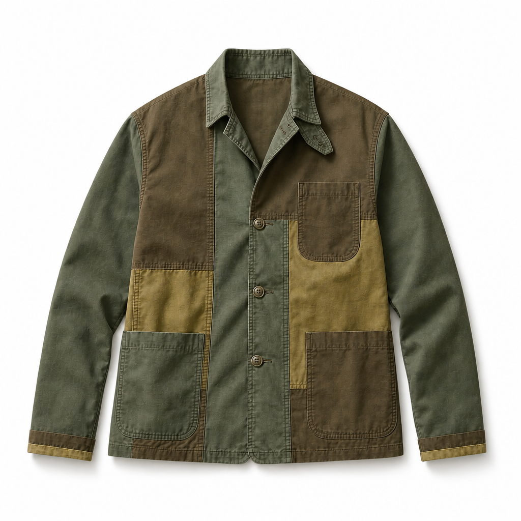 Mingstreet ASC launch still-life | USAGE | Cotton Ripstop Patchwork Blazer | Green | background_redo_2026-06-21