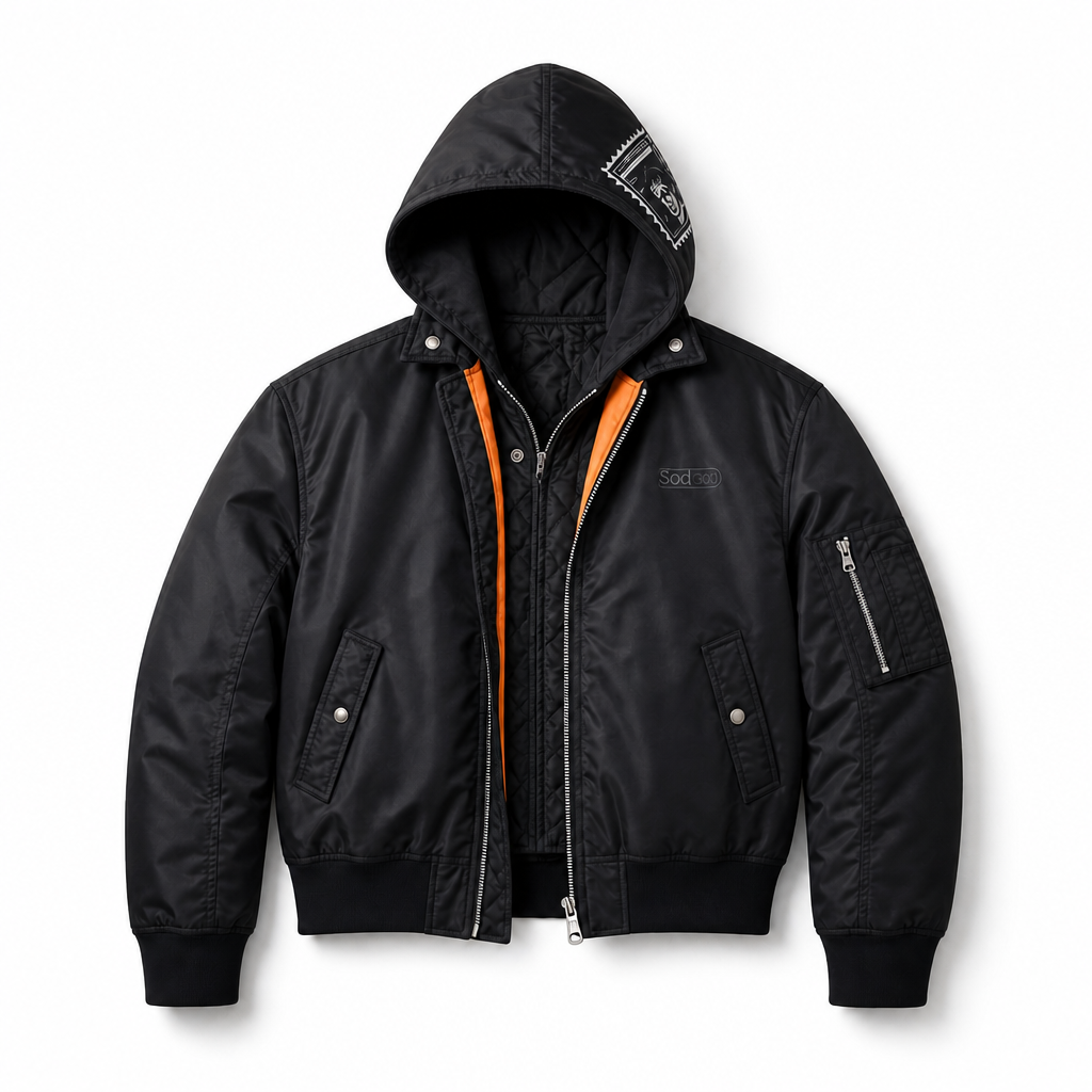 Mingstreet ASC launch still-life | SOD | Narcoleptic Hooded Bomber Jacket | Black | background_redo_2026-06-21