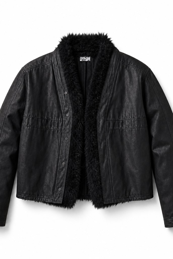 Mingstreet ASC launch still-life | D5ove | Detachable Fur Collar Waxed Cotton Jacket | Black | background_redo_2026-06-21