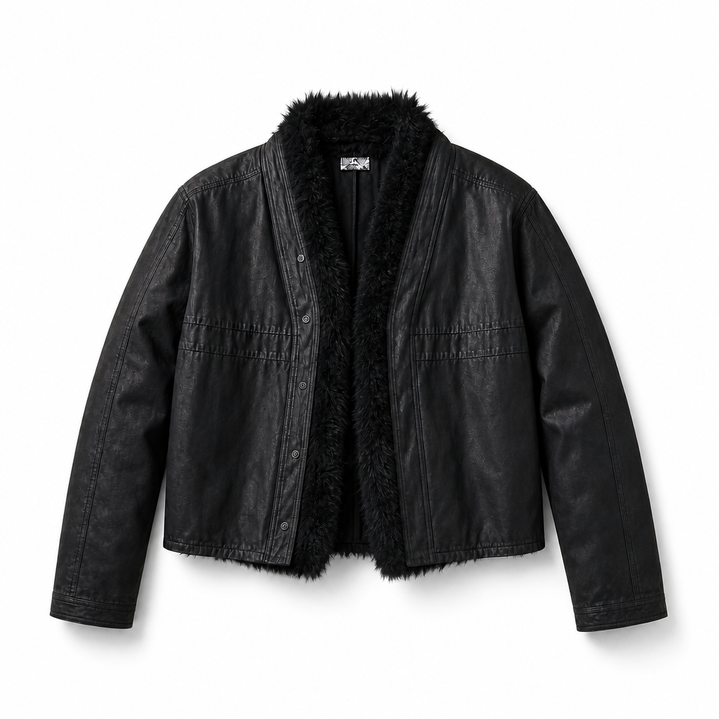 Mingstreet ASC launch still-life | D5ove | Detachable Fur Collar Waxed Cotton Jacket | Black | background_redo_2026-06-21