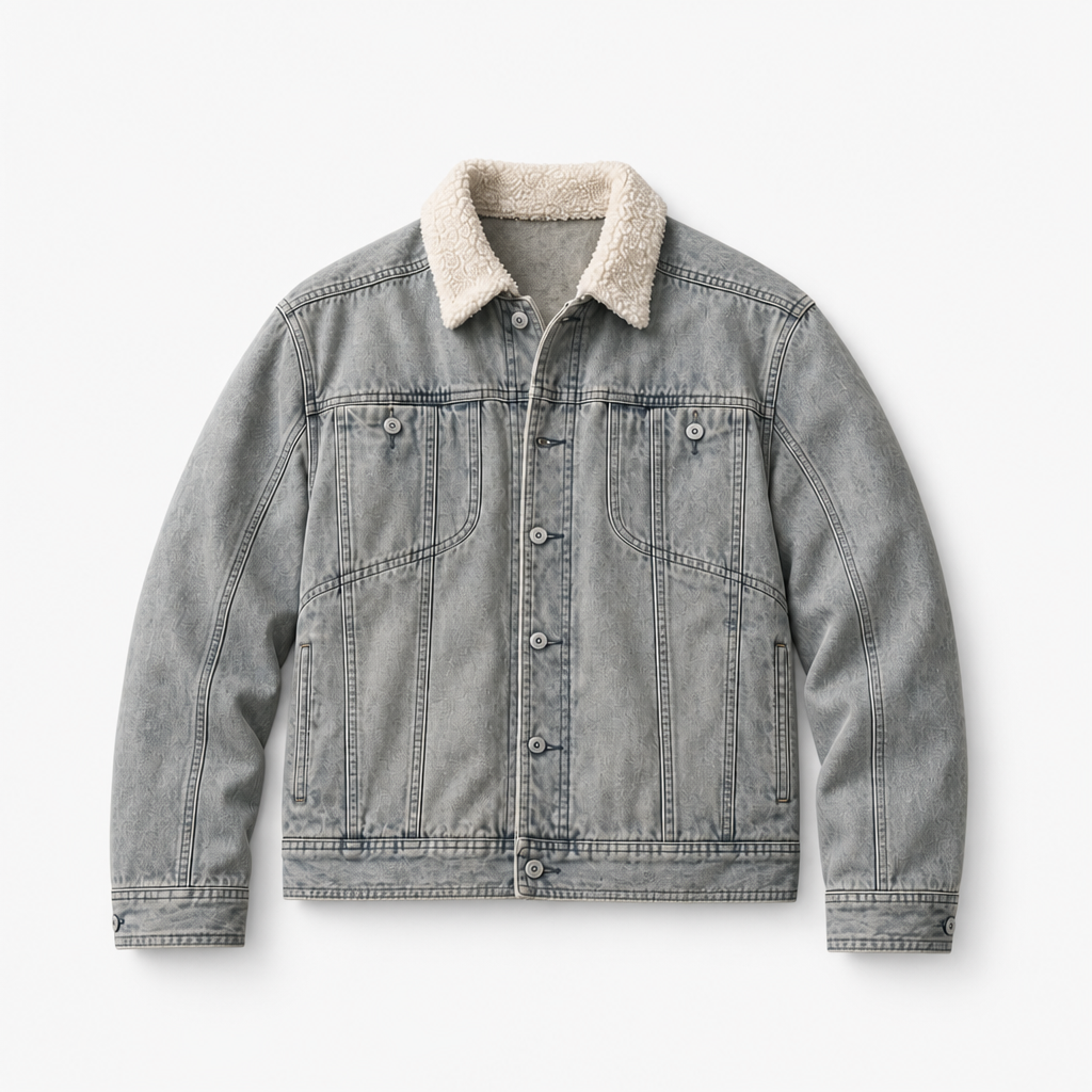 Mingstreet ASC launch still-life | D5ove | Faux Fur Collar Distressed Denim Jacket | Gray | background_redo_2026-06-21