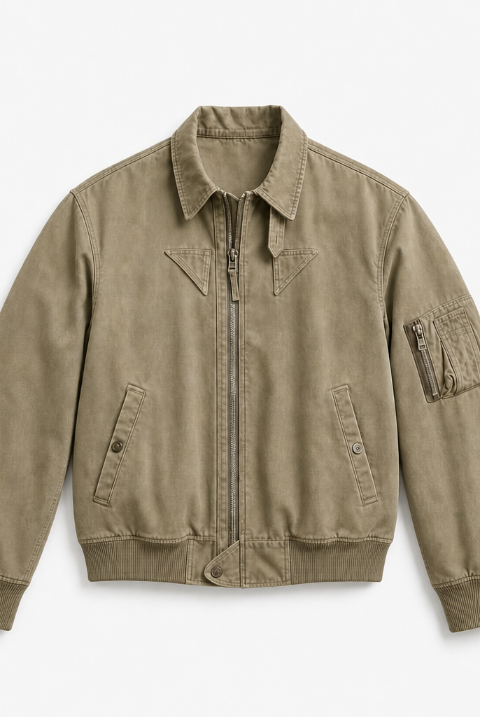 Mingstreet ASC launch still-life | USAGE | Washed Cotton Lyocell B 15 Bomber | Khaki | background_redo_2026-06-21