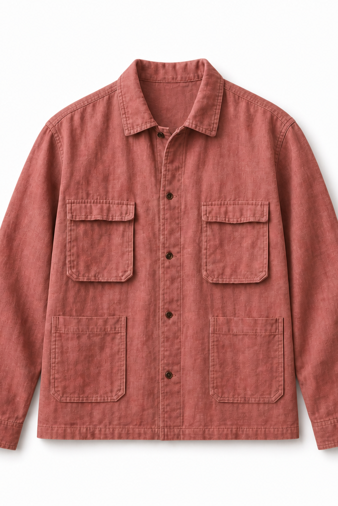 Mingstreet ASC launch still-life | USAGE | Linen Four Pocket BDU Jacket | Pink | background_redo_2026-06-21