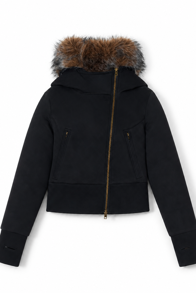 Mingstreet ASC launch still-life | RARELY ALIKE | Asymmetrical Faux Fur Trim Padded Jacket | Black | background_redo_2026-06-21