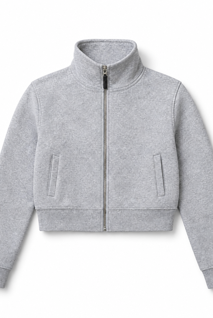 Mingstreet ASC launch still-life | RARELY ALIKE | Stand Collar Cotton Zip Up Jacket | Gray | background_redo_2026-06-21