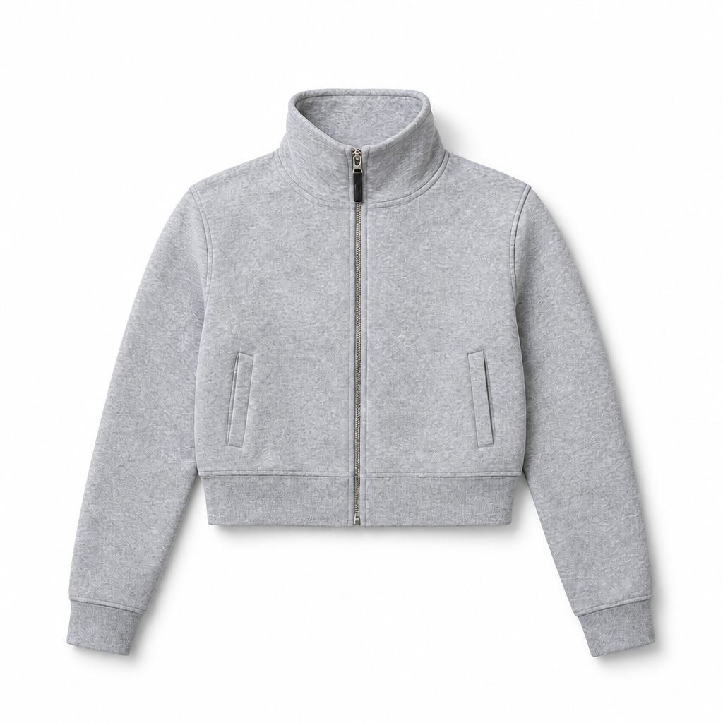 Mingstreet ASC launch still-life | RARELY ALIKE | Stand Collar Cotton Zip Up Jacket | Gray | background_redo_2026-06-21