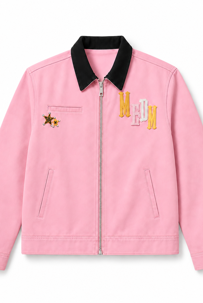 Mingstreet ASC launch still-life | MEDM | Leather Paneled Cotton Detroit Jacket | Pink | background_redo_2026-06-21