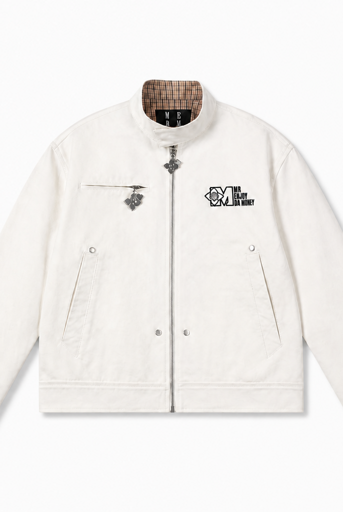 Mingstreet ASC launch still-life | MEDM | Plaid Collar Cotton Zip Up Jacket | White | background_redo_2026-06-21