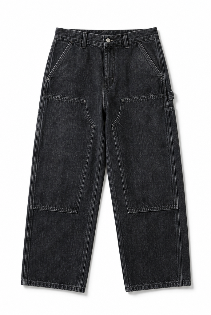 Mingstreet ASC launch still-life | USAGE | Washed Denim Double Knee Trousers | Black | background_redo_2026-06-21
