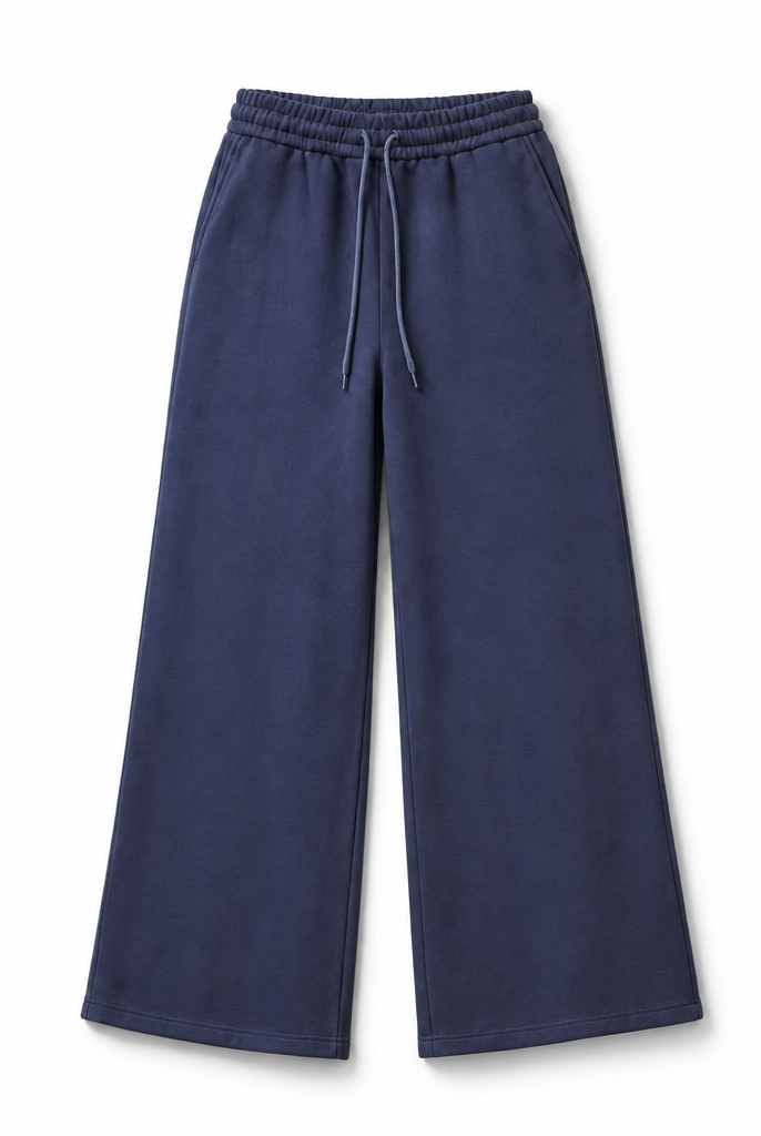 Mingstreet ASC launch still-life | RARELY ALIKE | Gradient Wide Leg Sweatpants | Navy Blue | background_redo_2026-06-21