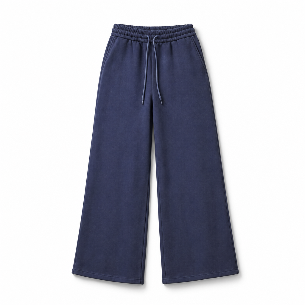 Mingstreet ASC launch still-life | RARELY ALIKE | Gradient Wide Leg Sweatpants | Navy Blue | background_redo_2026-06-21