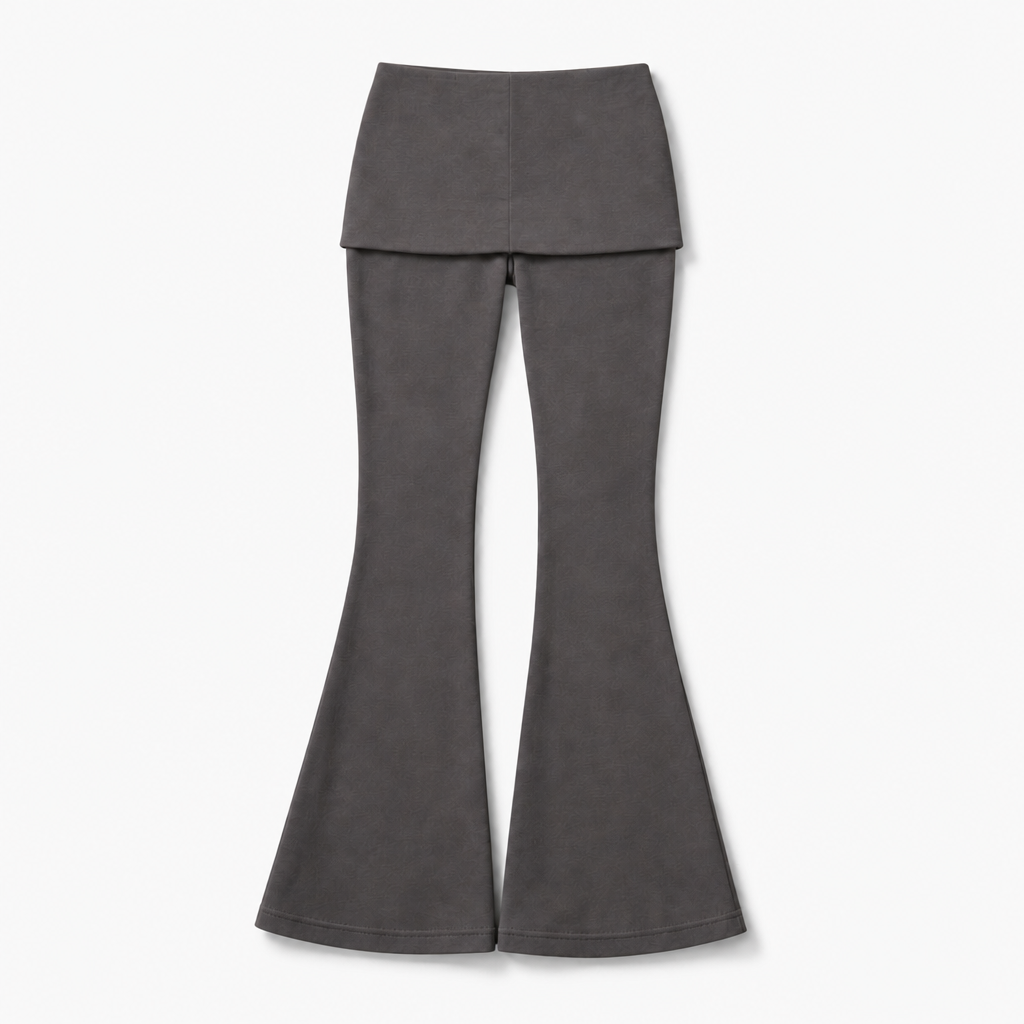 Mingstreet ASC launch still-life | RARELY ALIKE | Low Rise Layered Flared Yoga Pants | Gray | background_redo_2026-06-21
