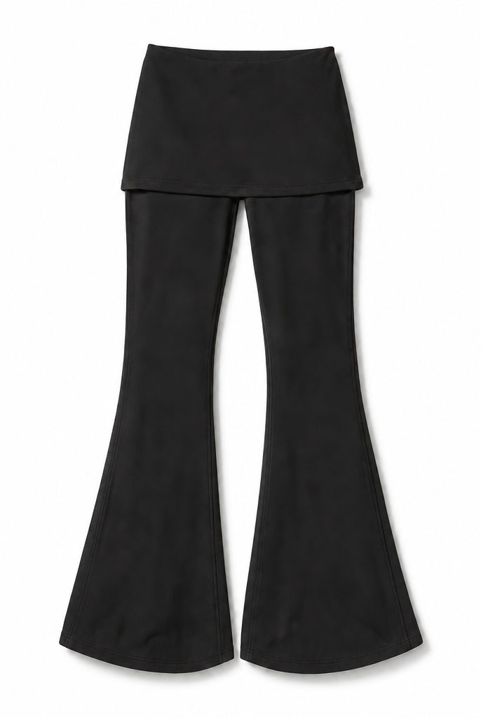 Mingstreet ASC launch still-life | RARELY ALIKE | Low Rise Layered Flared Yoga Pants | Black | background_redo_2026-06-21