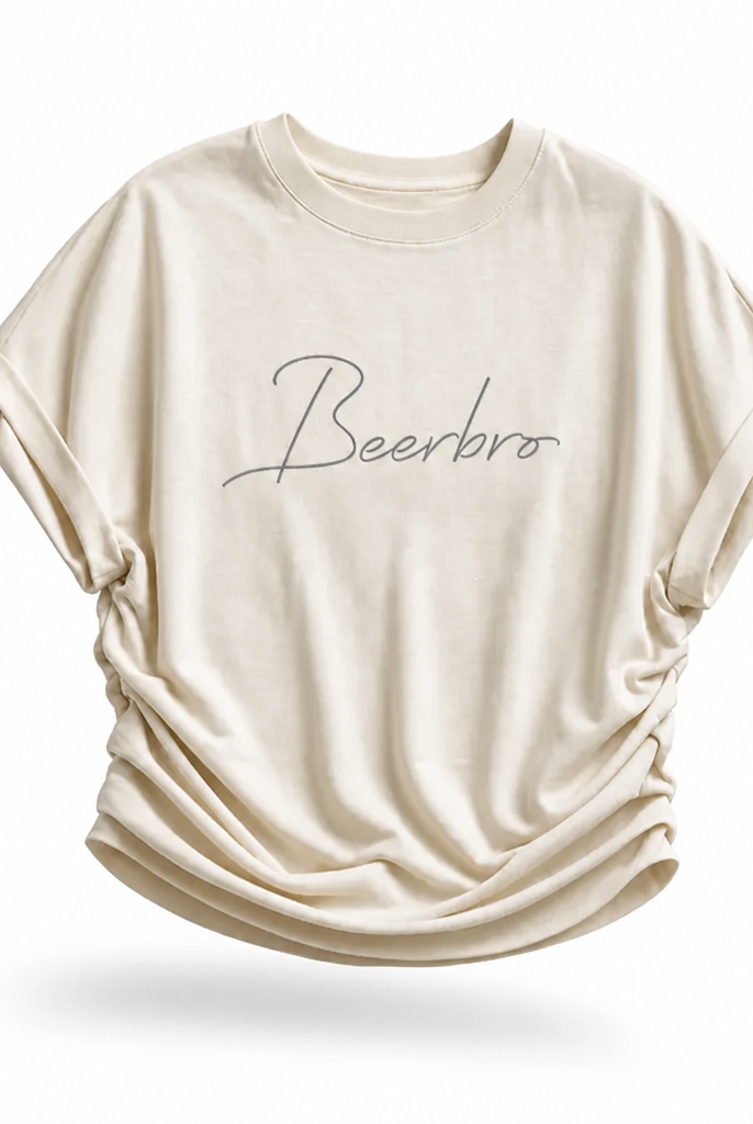 Mingstreet ASC launch still-life | BEERBRO | Embroidered Tencel Cinched Tee | Cream | background_redo_2026-06-21