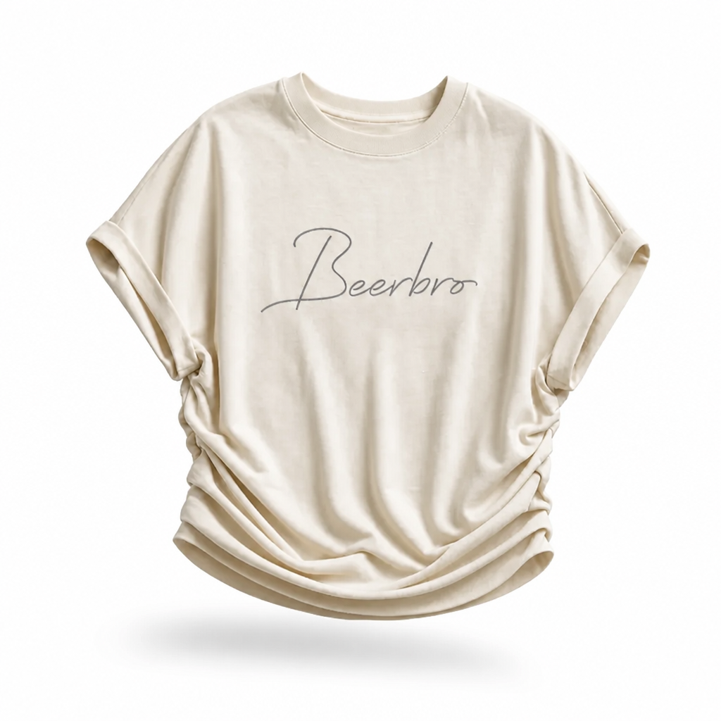 Mingstreet ASC launch still-life | BEERBRO | Embroidered Tencel Cinched Tee | Cream | background_redo_2026-06-21
