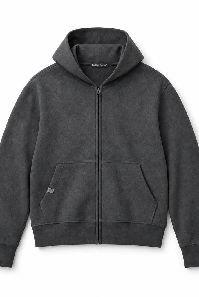 Mingstreet ASC launch still-life | FaxCopyExpress | Soft Cotton Blend Zip Up Hoodie | Gray | background_redo_2026-06-21