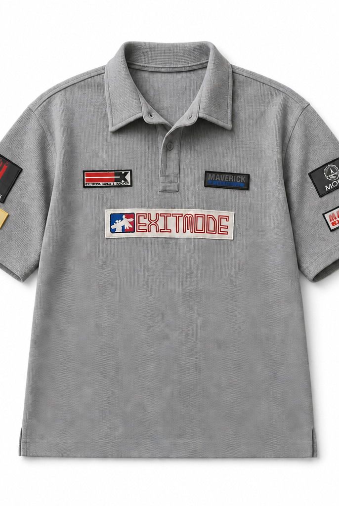 Mingstreet ASC launch still-life | BLINDNOPLAN | Waffle Knit Patch Polo Shirt | Gray | background_redo_2026-06-21
