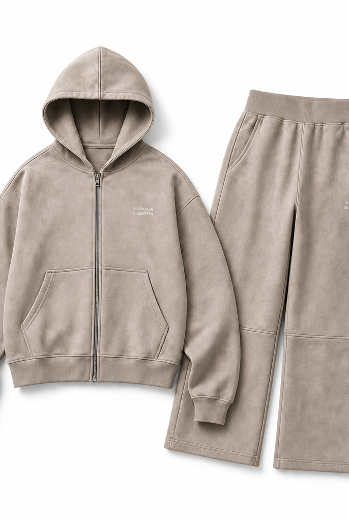 Mingstreet ASC launch still-life | BLINDNOPLAN | Metallic Logo Zip Hoodie Pants Set | Beige | background_redo_2026-06-21