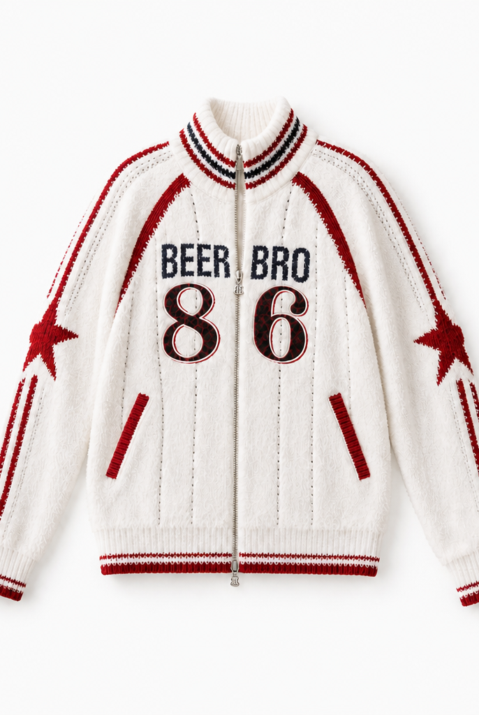 Mingstreet ASC launch still-life | BEERBRO | Varsity Patch Zip Up Cardigan | Off-White | background_redo_2026-06-21
