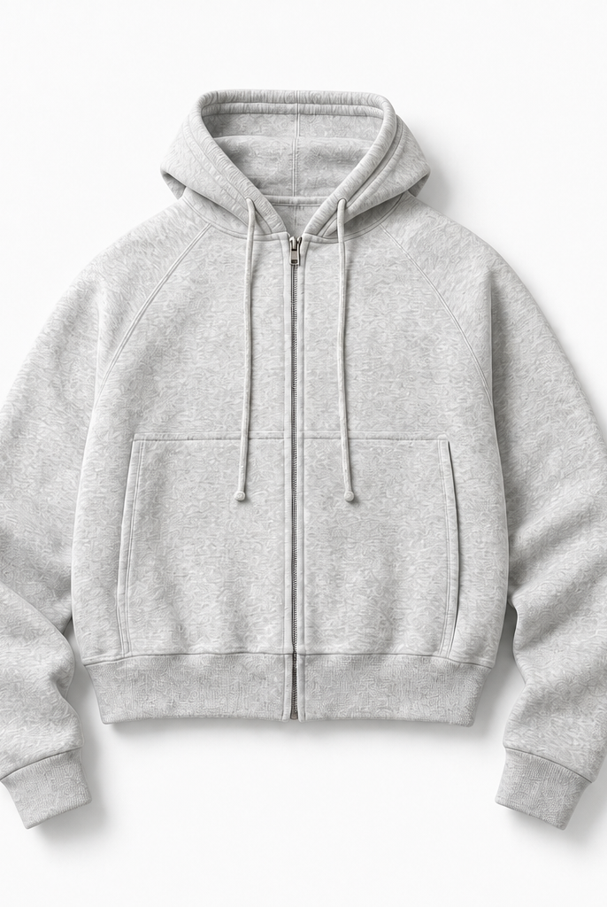 Mingstreet ASC launch still-life | JCAESAR STUDIO | Cotton Raglan Zip Up Hoodie | Gray | background_redo_2026-06-21
