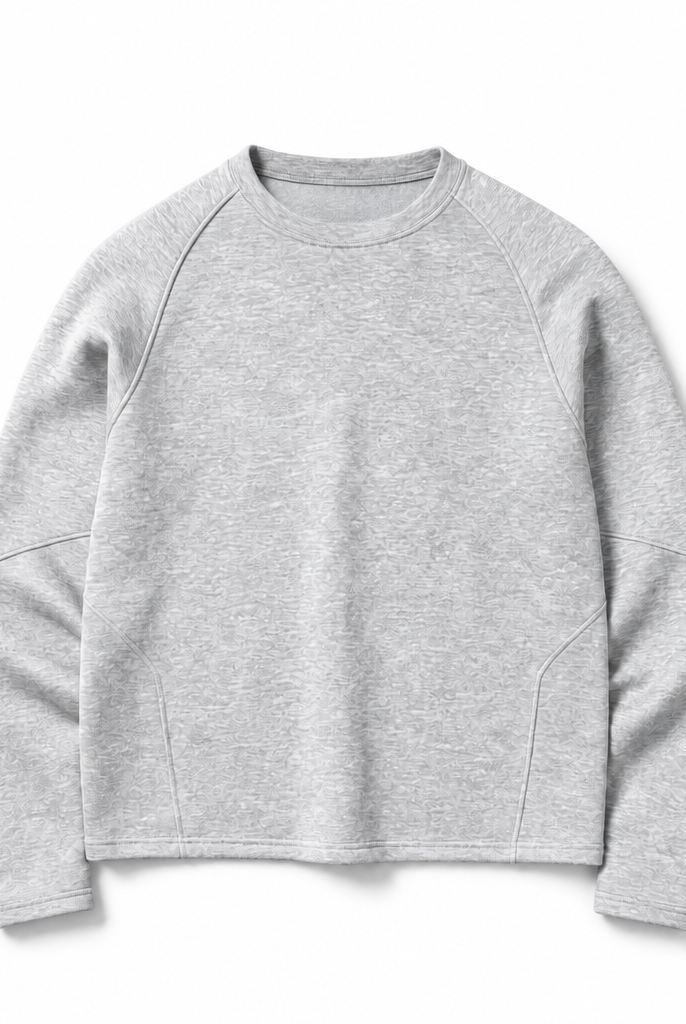 Mingstreet ASC launch still-life | JCAESAR STUDIO | Structural Seam Viscose Sweatshirt | Light Gray | background_redo_2026-06-21