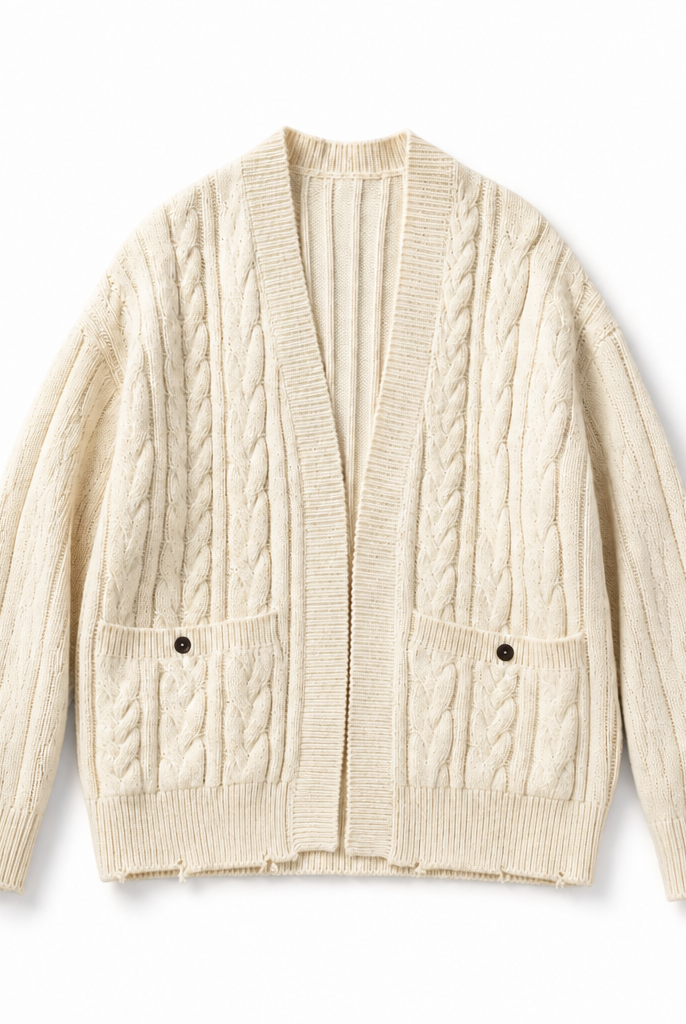 Mingstreet ASC launch still-life | D5ove | Distressed Cable Knit Noragi Cardigan | Cream | background_redo_2026-06-21