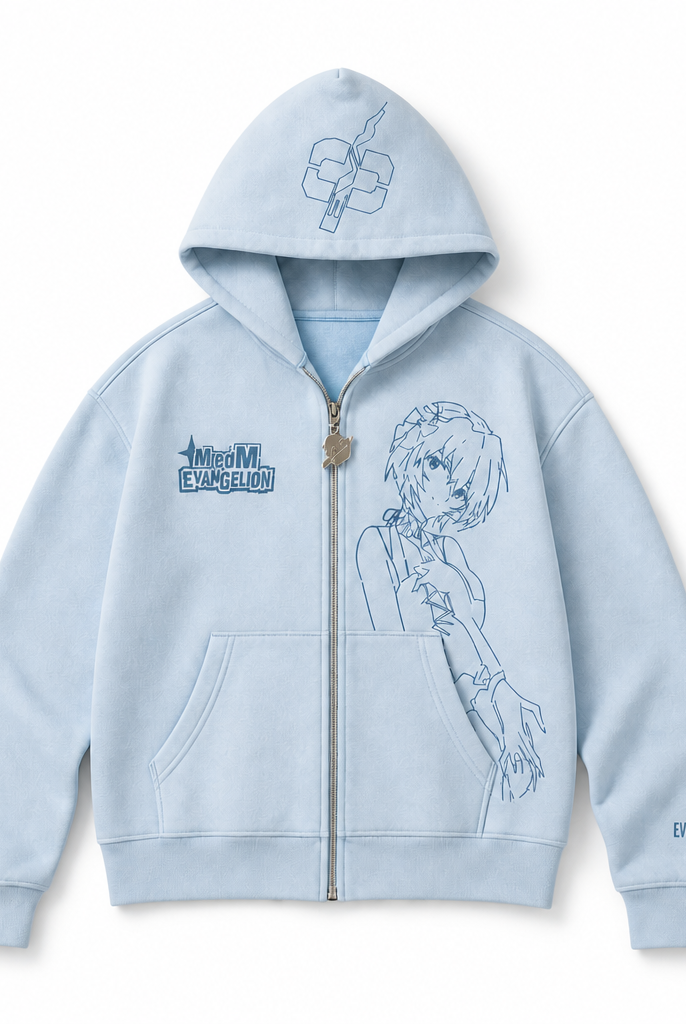 Mingstreet ASC launch still-life | MEDM | Evangelion Distressed Zip Up Hoodie | Sky Blue | background_redo_2026-06-21