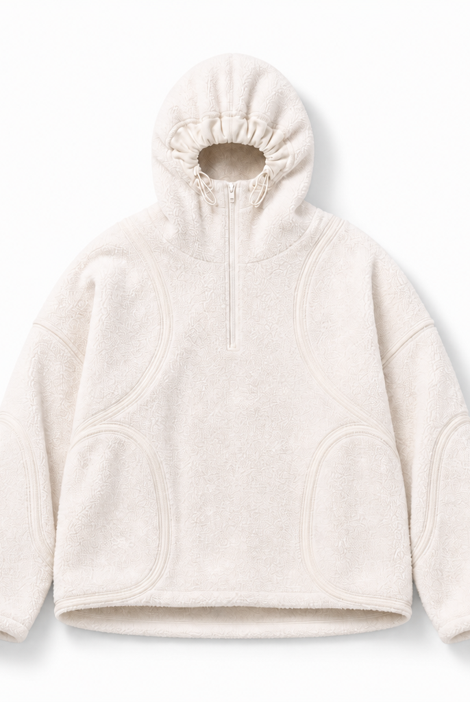 Mingstreet ASC launch still-life | D5ove | Sherpa Fleece Half Zip Sweatshirt | White | background_redo_2026-06-21