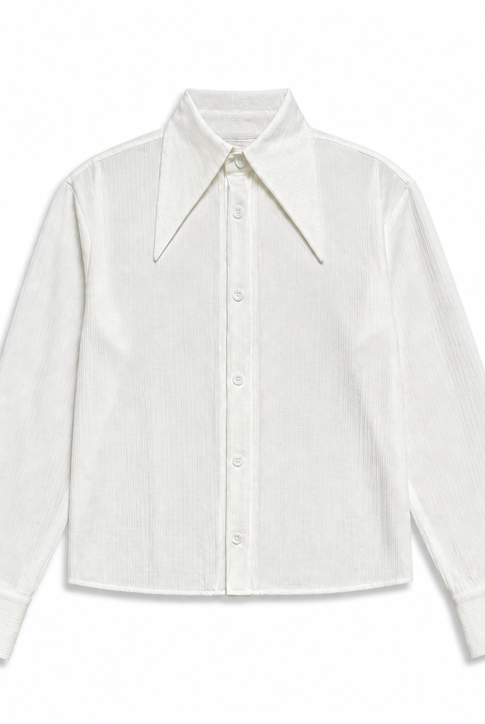 Mingstreet ASC launch still-life | JCAESAR STUDIO | Striped Pleated Pointed Collar Shirt | White | background_redo_2026-06-21