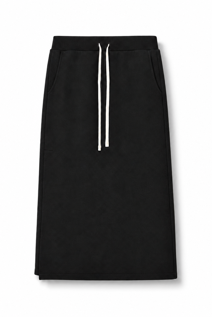 Mingstreet ASC launch still-life | RARELY ALIKE | Cotton Side Slit Midi Skirt | Black | background_redo_2026-06-21