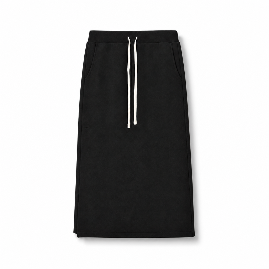 Mingstreet ASC launch still-life | RARELY ALIKE | Cotton Side Slit Midi Skirt | Black | background_redo_2026-06-21