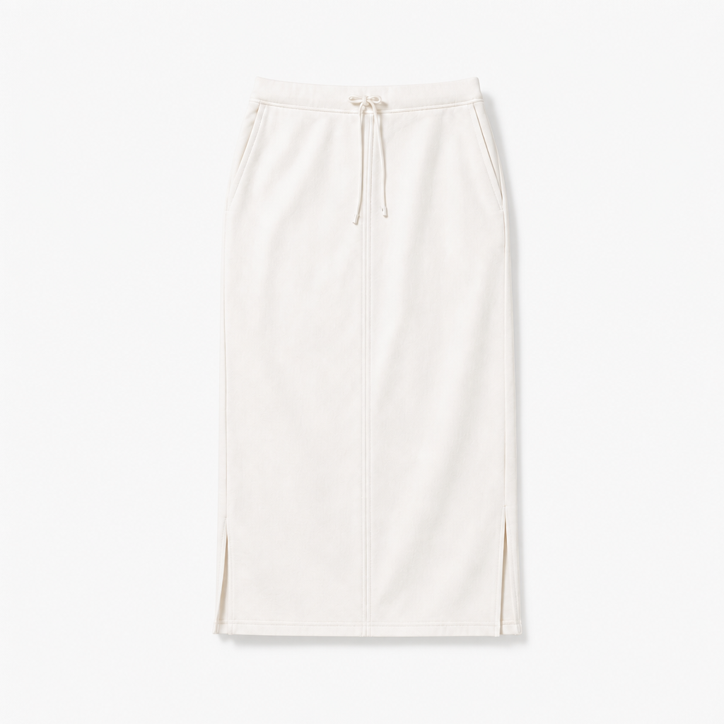 Mingstreet ASC launch still-life | RARELY ALIKE | Cotton Side Slit Midi Skirt | White | background_redo_2026-06-21