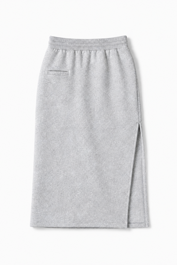 Mingstreet ASC launch still-life | RARELY ALIKE | Cotton Side Slit Midi Skirt | Gray | background_redo_2026-06-21