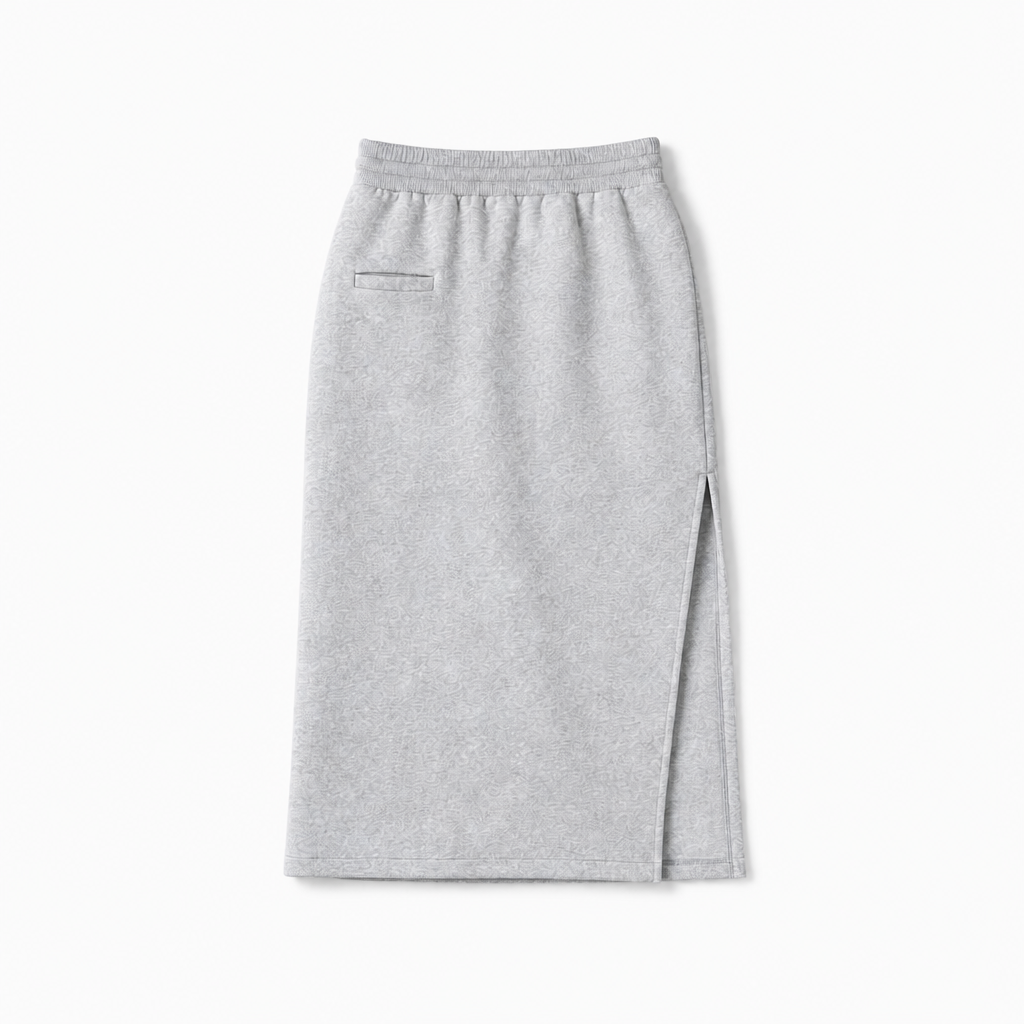Mingstreet ASC launch still-life | RARELY ALIKE | Cotton Side Slit Midi Skirt | Gray | background_redo_2026-06-21